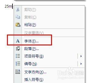 word2007平方米符号怎么打