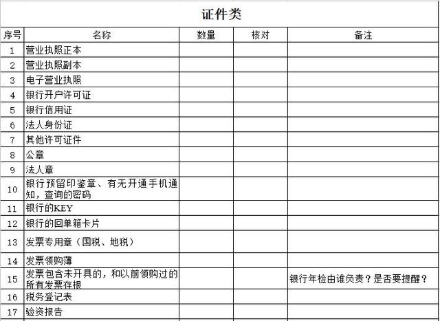 软件开发交接清单