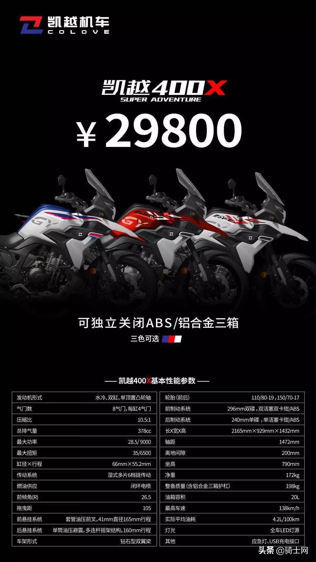 #摩托车# 凯越400X售价公布,298 - 今日头条(w